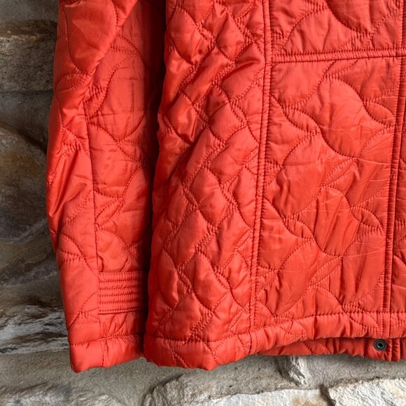 LANDS’ END Women's Burnt Orange Quilted Lightweight Jacket Coat X-Small XS (2-4) - Picture 11 of 16